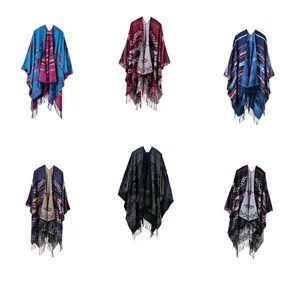 Écharpe en Pashmina pour femmes, foulard de marque de luxe, doux, à la mode, Plaid épais, couvertures, pompon, en laine cachemire, hiver, 2020