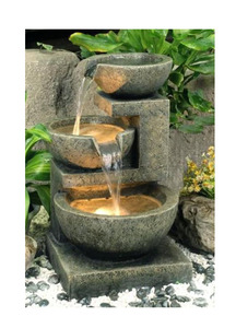 Statues de jardinage, décoration de jardin, fontaine en pierre, boules de pierre décoratives, boule de pierre naturelle sans trou 8 mm - Product Image 2