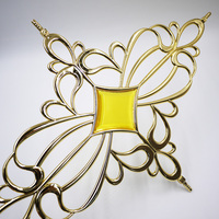LENWA — jolies barres montées en ALUMINIUM, décoration centrale pour assiettes scellées, Bar gay doré
