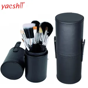Logotipo personalizado 12 yaeshi pcs make up brush tool cosméticos tubo do cilindro criativo moda maquiagem jogo de escova