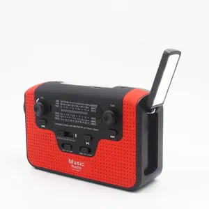 Dinamo Solar BT altavoz radio luz LED con bocina de sirena de emergencia