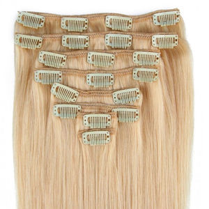 Productos de venta caliente pelo templo indio clip en la extensión 613 color <span class=keywords><strong>rubio</strong></span> tienda de Ali expreso clip en extensiones - Product Image 3