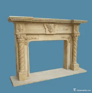 column fireplace fireplace mantel/pillar carved fireplace mantel/travertine fireplace mantel