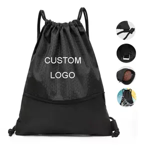 Supplier china pouch travel bag bags waterproof nylon drawstring backpack