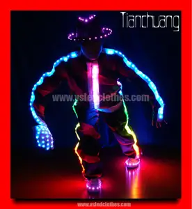 Couleur changement led vêtements Michael Jackson de danse de scène led costume, Michael Jackson gants lumineux