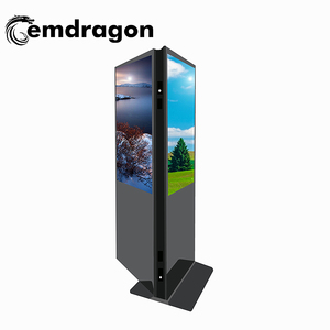 Trong nhà 32 "tầng đứng điện tử double side Màn hình kép kiosk hiển thị quảng cáo LCD hiển thị cảm ứng kỹ thuật số biển <span class=keywords><strong>Player</strong></span> - Product Image 1