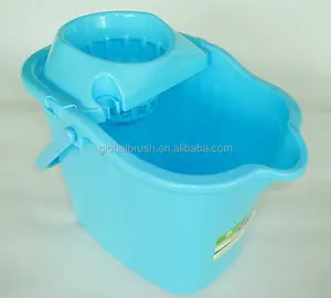 HQ2330 cotton mop barrel supplier blue mop bucket and wheels