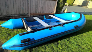 Bote inflable balsa azul con suelo de aluminio - Product Image 4