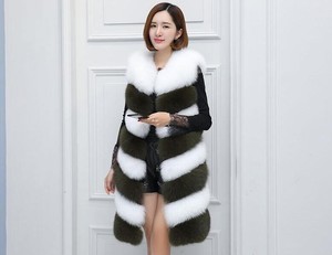 <span class=keywords><strong>Chaleco</strong></span> Largo de Piel de Zorro al por Mayor, Negro, Rojo, <span class=keywords><strong>Gris</strong></span>, Blanco para <span class=keywords><strong>Mujer</strong></span> - Product Image 6