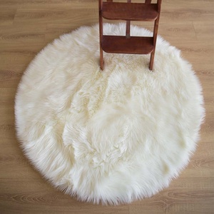 Design moderno ed elegante delicato <span class=keywords><strong>soggiorno</strong></span> falso tappeto in pelliccia di peluche morbido tappeto Shaggy cerchio tappeto - Product Image 1
