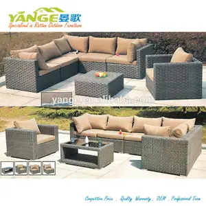 Alta qualidade pe outdoor rattan sofá de vime yg-6032