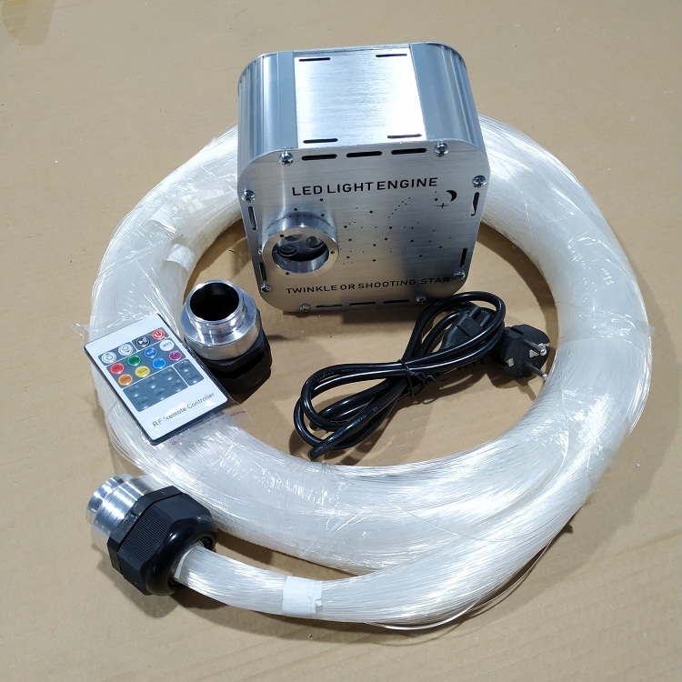 Fiber optic starry star ceiling light kits with remote control material for ceiling roof decoration