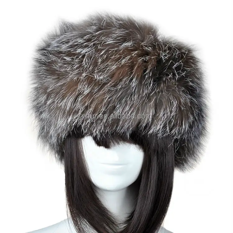 YR541 Crystal Luxury Fox Fur Hand knit Snood Bufanda con elástico
