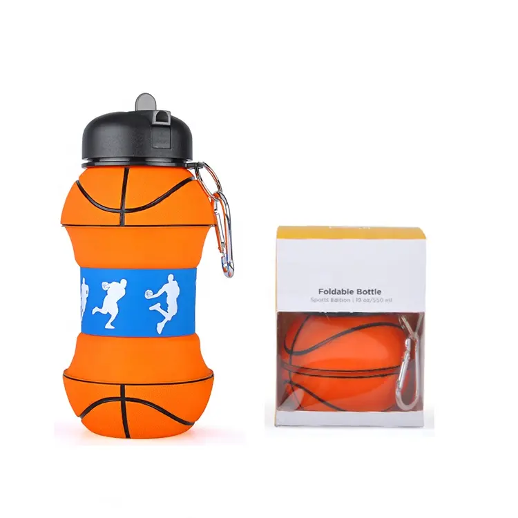 Prodotto brevettato Gym and Sports Drinkware 500ML Botella de agua Bottle Water Basketball per Outdoor