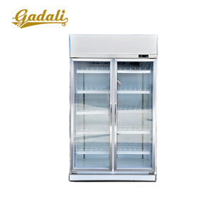 Congélateur commercial à deux portes vitrées pour hôtel, réfrigérateur de cuisine, <span class=keywords><strong>armoire</strong></span> (LG-12FA) - Product Image 2