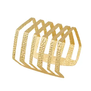 Kaimei 2018 Thời Trang Châu Âu Hiphop Trang Sức Tay Rộng Cuff Armlet Vàng Sọc Rỗng Punk Armband Bracelet Vòng Đeo Tay Vòng Chân