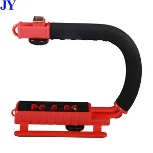 JingYing Portátil C Forma do flash Bracket suporte para Câmera De Vídeo Portátil Estabilizador de Aperto para a câmera