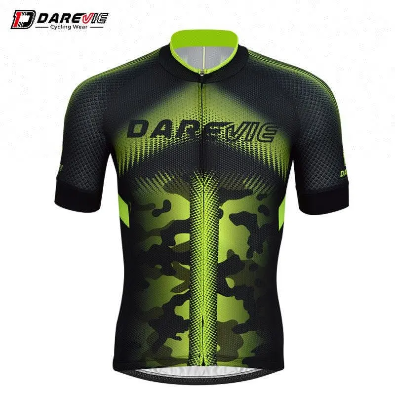 Professional Colorful Black Green Cycling Mountain Bike Jersey Design Images