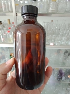 15ml-1000ml Boston <strong>Brown</strong> Laboratory Amber <strong>Glass</strong> <strong>Bottles</strong> with Black Screw Cap for Eye Drops and Pharmecutical Use - Product Image 3