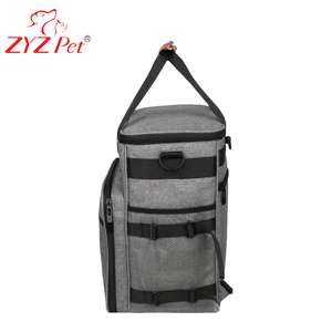 Küçük köpek spor malzemeleri kiti naylon Pet Tote aksesuarları seyahat fermuarlı çanta kapatma kuru gıda depolama sırt çantası - Product Image 5