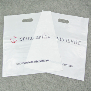 HDPE/LDPE Die Cut della Maniglia di Patch di Plastica Su Misura Mercanzie di Sacchetti di Vendita Al Dettaglio Con Il Proprio Marchio di Produttore - Product Image 4