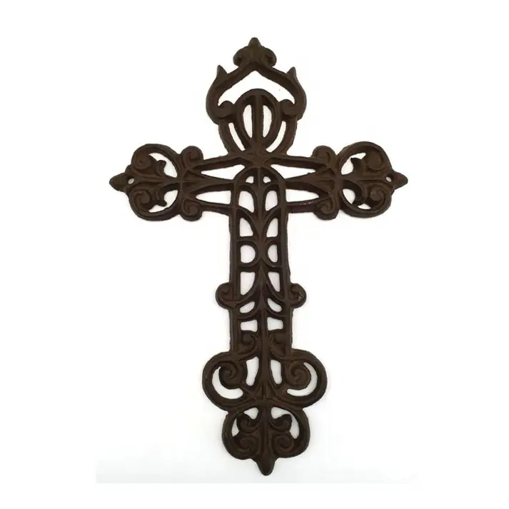 Nhà Sản Xuất Bán Kim Loại Trang Trí Trang Trí Cast Iron Wall Cross Cho Trang Trí Nội Thất