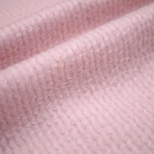 Wasbare rimpel streep gebreide 56% merino wol stof wol/polyester mohair knit modal stof