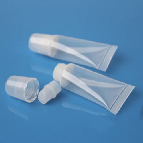 3ml 5ml 10ml 12ml 15ml Trasparente lip gloss tubo Obliquo colore delle labbra di compressione tubo di Plastica tubo morbido