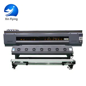 3 Print Head Speed Is 120m2/h Cheap 4 Color paper roll to roll digital printing cloth banner machine