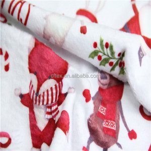 Chất Lượng Cao 210gsm Kỹ Thuật Số Santa Fawn Bell In Polyester Minky <span class=keywords><strong>Fleece</strong></span> In Vải Cho Chăn Em Bé - Product Image 4