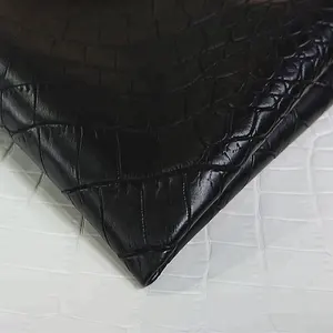 中国制造软鳄鱼纹pu皮革库存沙发家具，椅套，箱包