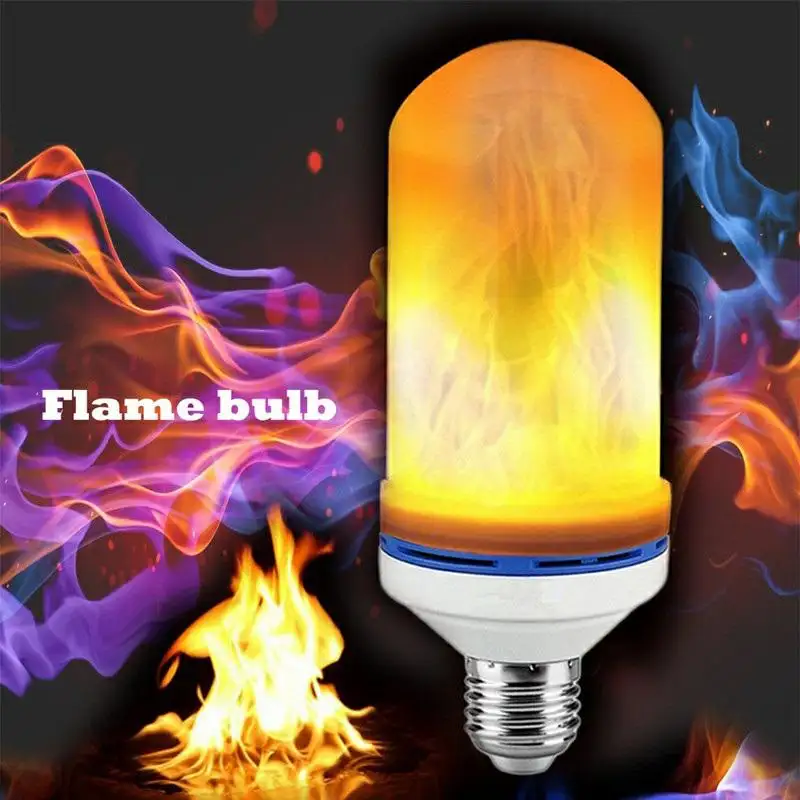 Lâmpada led de chama cintilante, lâmpada decorativa, efeito de fogo