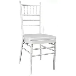 Metal Design Chair Wholesale Metal Stackable Event Tiffany Chiavari Wedding Chair With Cushion