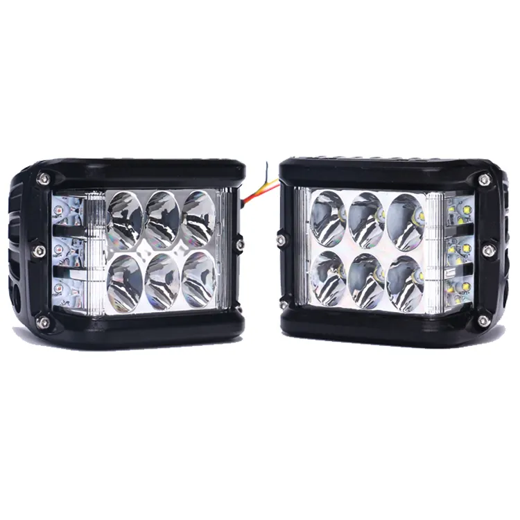 충전식 led 작업 조명 4 인치 27w 36W 12 볼트 led 조명 지프 ATV UTV 트럭 4x4 오프로드 앰버 경고