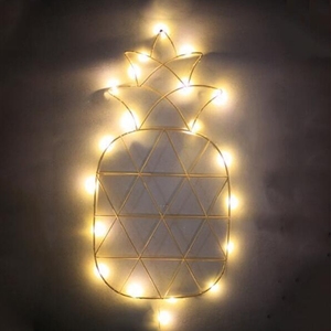 Fil métallique nordique doré en forme d'<span class=keywords><strong>ananas</strong></span>, décoration d'art mural pour la décoration de la maison - Product Image 3
