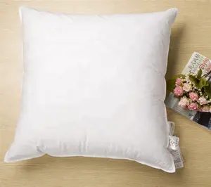 Almohada de ganso supersuave de alta calidad, decoración para el hogar, plumón de plumas de pato, color blanco