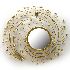 RAINHOU-Espejos de cristal de <span class=keywords><strong>metal</strong></span> para <span class=keywords><strong>pared</strong></span> del hogar, productos creativos, <span class=keywords><strong>decoración</strong></span> artística para sala de estar, 2019 - Product Image 1
