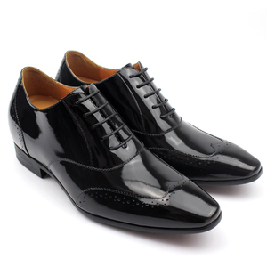 Tacón oculto de cuero hecho a mano zapatos con elevador de altura - Product Image 5