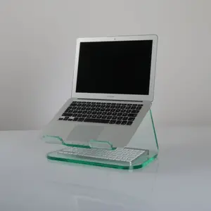 Factory Wholesale Fashion Design Desktop Clear Acrylic Adjustable Angled Portable Laptop Stand Laptops Holder