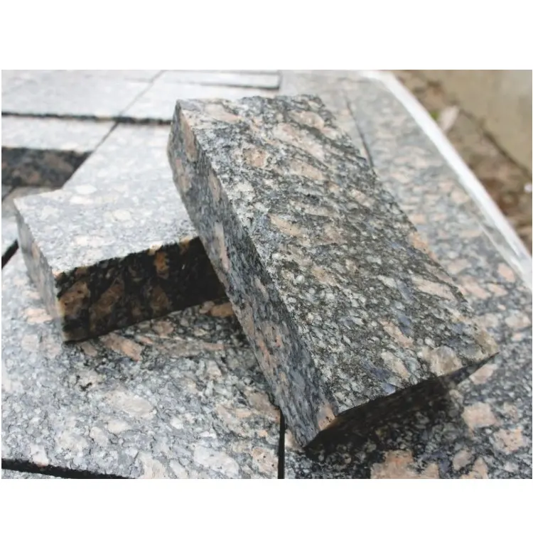 GG1 Split Flamed gehämmert billige natürliche rosé graue Stein Granit Block Pflasters ets Ziegel