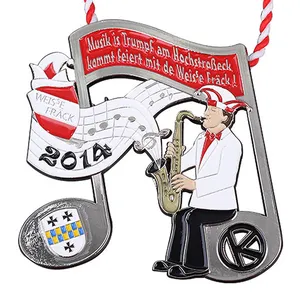 カスタムミュージックフェスティバルノートアクティビティメタルカーニバルメダルフィエスタキーメタルアワードサイクルメダル1位トライアスロンメダルアスレチック