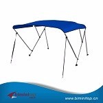 Bimini Bateau Top Couverture avec Support Arrière Pôle et de Démarrage de Stockage, couleur Gris, Pacifique Bleu - Product Image 2