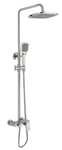 Fabriek groothandel douchepaneel badkamer badkamer messing vierkante douchesets en kranen douchemixer muurbevestiging duchas - Product Image 2