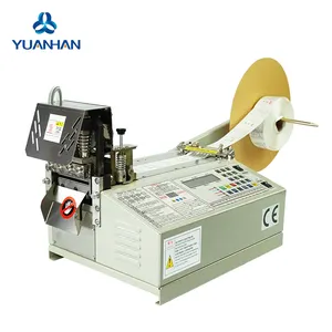 Automatic woven label cut and fold pp ribbon cutting machine