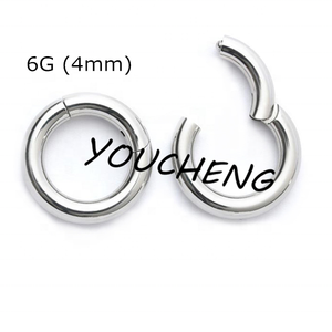 6G Bản Lề Segment Nhẫn Clicker Nose Nhẫn Piercing 4mm - Product Image 1
