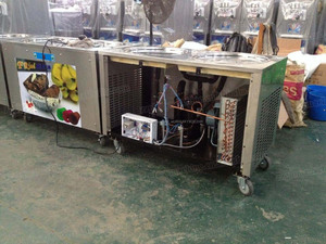 Gl-f500 Double casseroles thaïlande alevins <span class=keywords><strong>Machine</strong></span> à crème glacée - Product Image 6