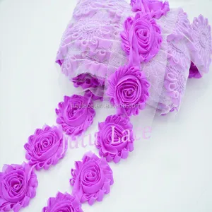 108สีทึบสวยงาม Rosettes ดอกไม้-2.5 'ผ้าชีฟองดอกไม้-ชุดแต่งงานตกแต่งโทรมดอกไม้