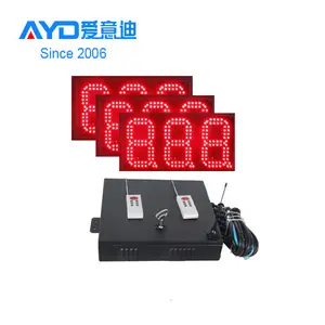Sắt không thấm nước Tủ 6 inch màu đỏ siêu sáng LED gas dấu hiệu giá LED hiển thị dấu hiệu với hộp điều khiển