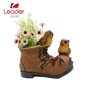 Maceta <span class=keywords><strong>de</strong></span> Flores con Forma <span class=keywords><strong>de</strong></span> Bota Marrón Antigua, Diseño <span class=keywords><strong>de</strong></span> Búho, Maceta con Forma <span class=keywords><strong>de</strong></span> Zapato - Product Image 2