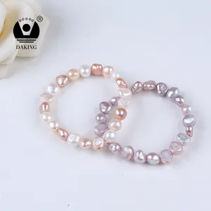 Wholesale jewelry real natural pearl colorful baroque pearl bracelet jewelry